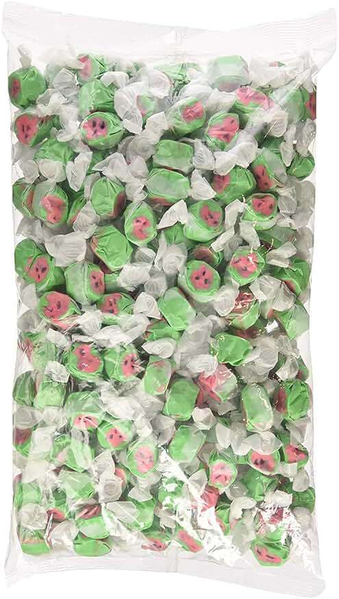 Sweet Candy Company Salt Water Taffy Individually Wrapped- Salt Water Taffy Candy Bulk, Old Fashioned Watermelon Flavor, Soft & Chewy, Single Flavor Assortment, Gluten Free- 3 lb, Watermelon Flavored - Image 4