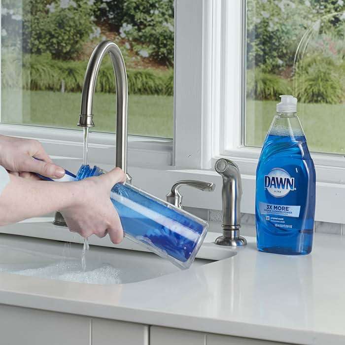 Dawn Ultra Multipurpose 13.5" Twister Bottle Cleaning Brush, White/Blue - Image 2