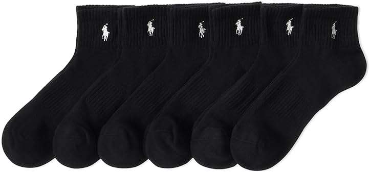 POLO RALPH LAUREN Men's Performance Cotton Quarter Socks - Image 1