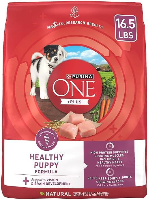 Purina ONE Plus Healthy Puppy Formula High Protein Natural Dry Puppy Food with added vitamins, minerals and nutrients - 16.5 lb. Bag - Product Image