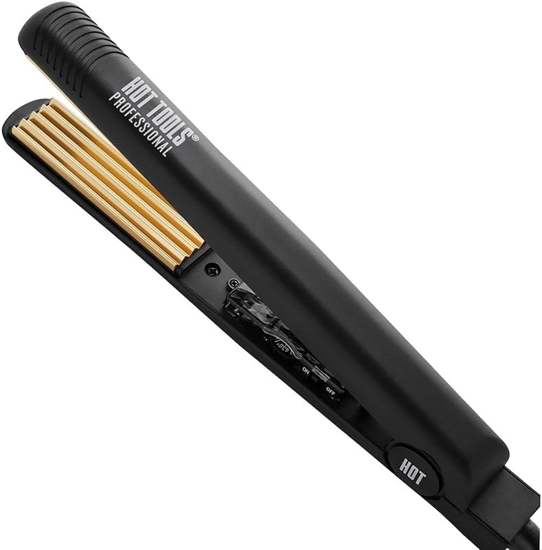 Hot Tools Pro Artist 24K Gold Crimping Iron | For Light Textured Crimps and Volume (1 in) - Product Image