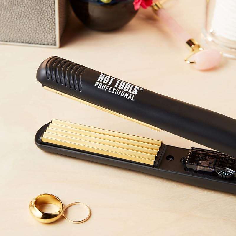 Hot Tools Pro Artist 24K Gold Crimping Iron | For Light Textured Crimps and Volume (1 in) - Image 5