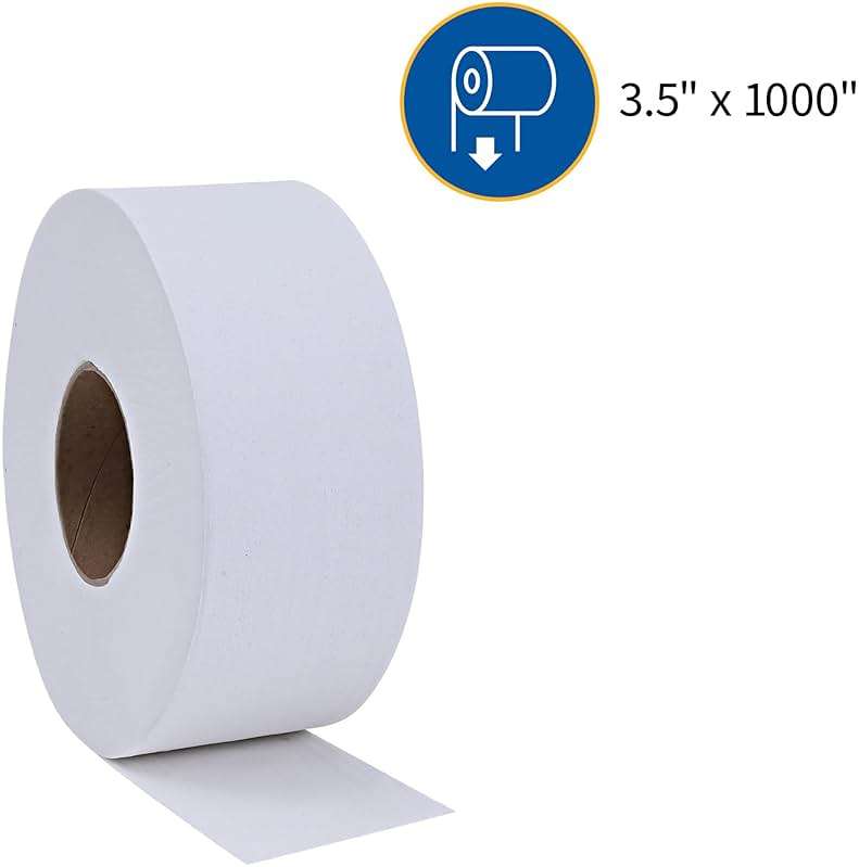 Genuine Joe - GJO2506008 Jumbo Dispenser Roll Bath Tissue (Pack of 8) - Image 7