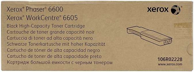 Xerox Phaser 6600/ WorkCentre 6605 Black High Capacity Toner Cartridge (8,000 Pages) - 106R02228 - Image 1