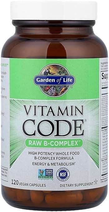 Garden of Life Vitamin B Complex, 120 Vegan Capsules, High Potency Vitamins for Energy & Metabolism with B6, Folate & B12 as Methylcobalamin Plus Probiotics - Image 3