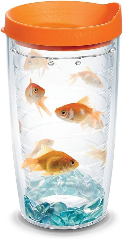 Tervis Goldfish Made in USA Double Walled Insulated Tumbler Travel Cup Keeps Drinks Cold & Hot, 16oz, Classic - Product Image