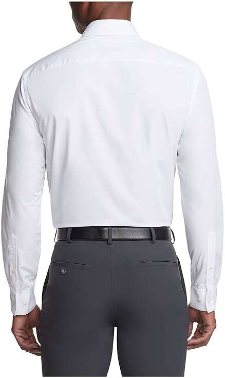 Van Heusen Mens Dress Shirt Regular Fit Poplin Solid - Image 2