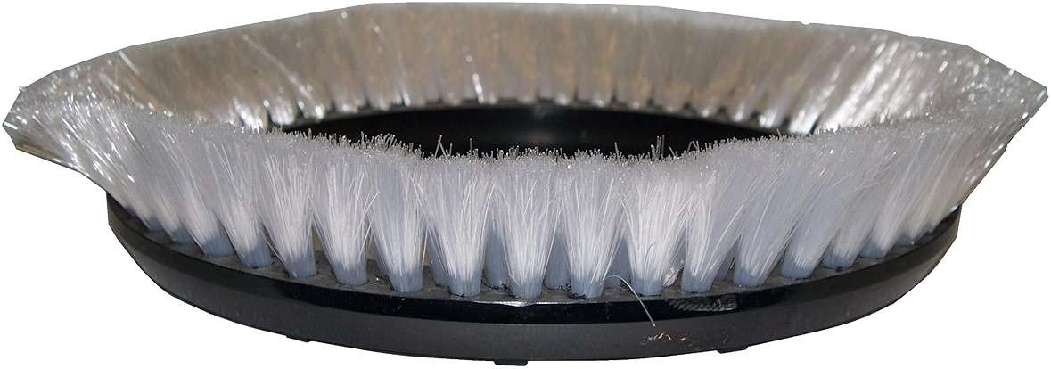 Oreck Commercial 237.046 Natural Polypropylene Carpet Soft Orbiter Brush, 12" Diameter, 0.008" Bristle Diameter, For 550MC Orbiter Floor Machine, White - Image 1