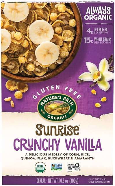 Natures Path, Cereal Sunrise Crunchy Vanilla Gluten Free Organic, 10.6 Ounce - Image 1