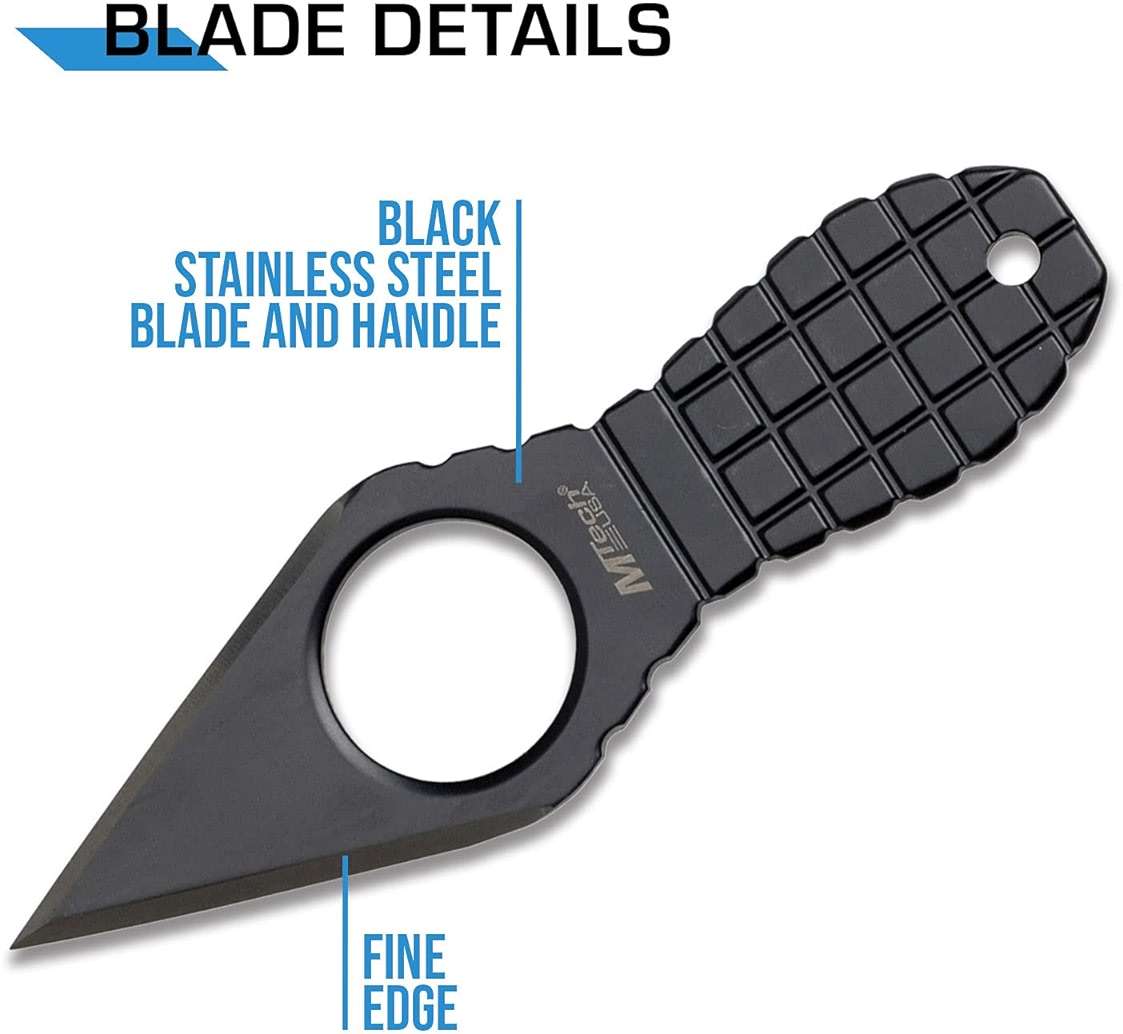 MTech USA Fixed Blade Knife, Full Tang, Nylon Fiber Sheath, Hunting, Camping, Survival, EDC, 588-20-27 Series - Image 3
