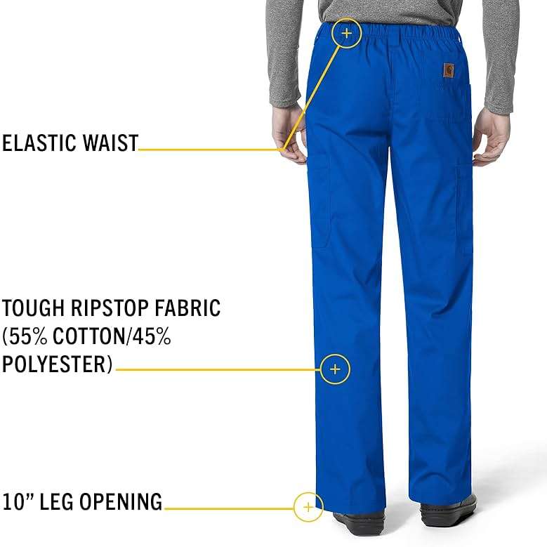 Carhartt Scrubs C54108 Men's Classic Fit Ripstop Boot Cut 8-Pocket Cargo Pant - Image 4