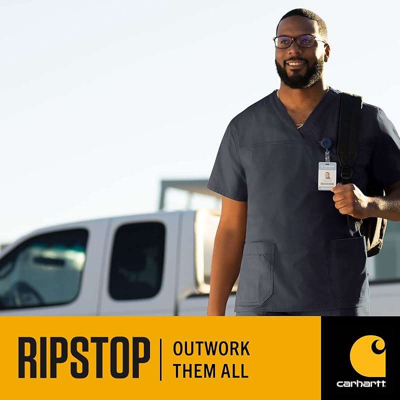 Carhartt Scrubs C54108 Men's Classic Fit Ripstop Boot Cut 8-Pocket Cargo Pant - Image 5