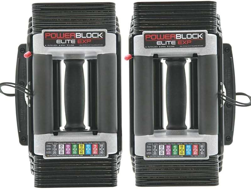 PowerBlock Elite EXP Adjustable Dumbbells, Sold in Pairs, Stage 1, 5-50 lb. Dumbbells, Durable Steel Build, Innovative Workout Equipment, All-in-One Dumbbells, Expandable with Expansion Kits - Image 3