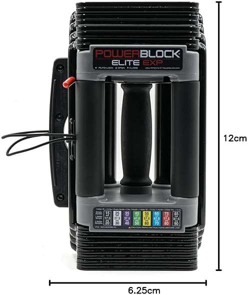 PowerBlock Elite EXP Adjustable Dumbbells, Sold in Pairs, Stage 1, 5-50 lb. Dumbbells, Durable Steel Build, Innovative Workout Equipment, All-in-One Dumbbells, Expandable with Expansion Kits - Image 5