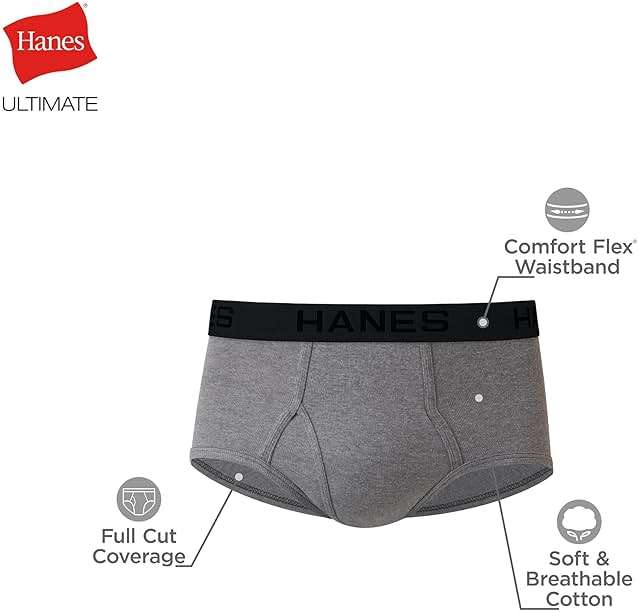 Hanes Men's Underwear Briefs Ultimate Comfortsoft Moisture-Wicking Tagless Cooling Multipack - Image 5
