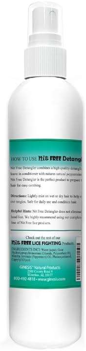 Nit Free Head Lice Detangling Spray (Peppermint - 16oz) - Image 2