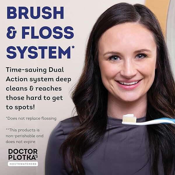 MOUTHWATCHERS Soft Flossing Manual Toothbrush for Adults, 2 Pack, Ultra Clean, Good for Sensitive Teeth and Gums, By Dr. Plotka's, Colors May Vary - Image 3