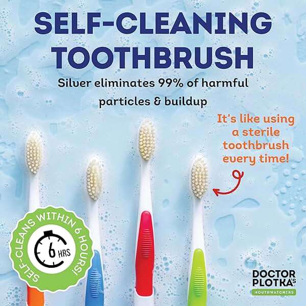 MOUTHWATCHERS Soft Flossing Manual Toothbrush for Adults, 2 Pack, Ultra Clean, Good for Sensitive Teeth and Gums, By Dr. Plotka's, Colors May Vary - Image 4