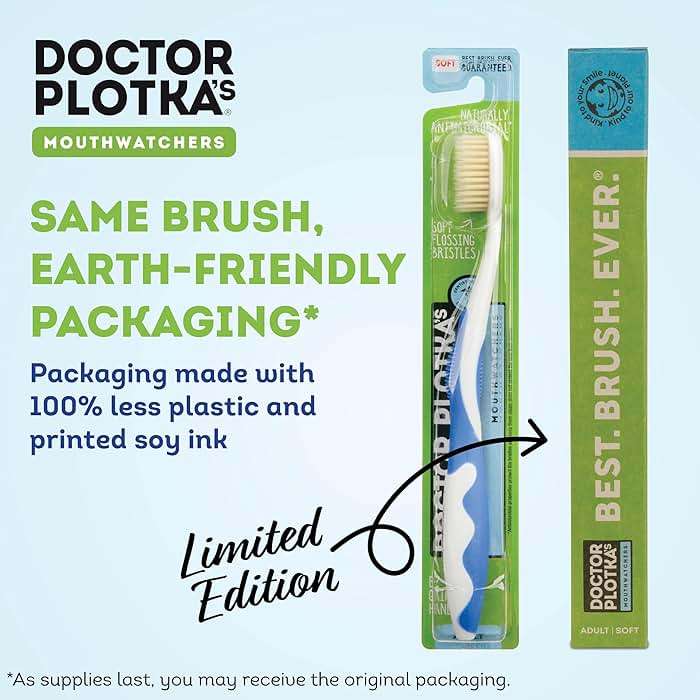 MOUTHWATCHERS Soft Flossing Manual Toothbrush for Adults, 2 Pack, Ultra Clean, Good for Sensitive Teeth and Gums, By Dr. Plotka's, Colors May Vary - Image 7