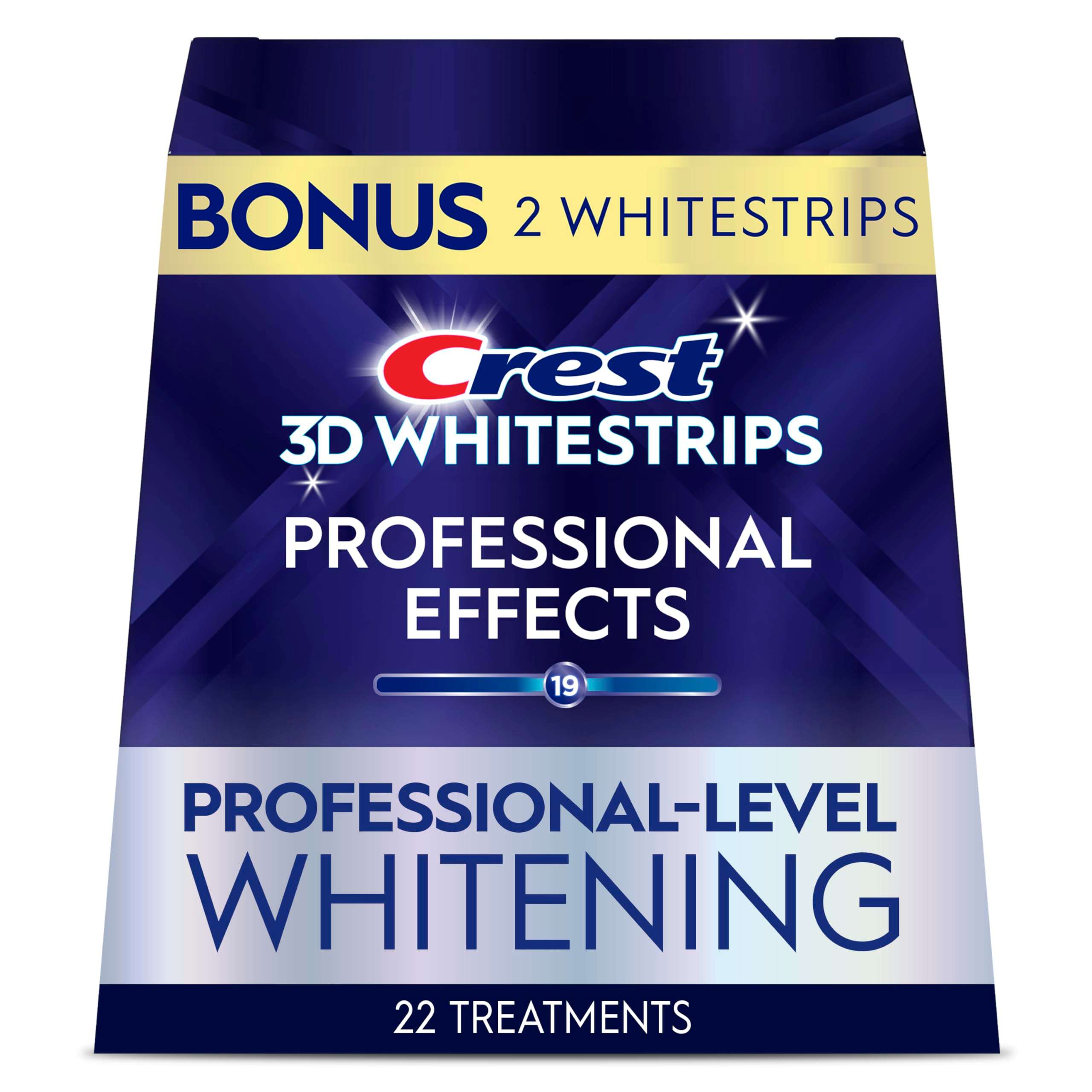 Crest 3D Whitestrips Professional Effects – Teeth Whitening Kit, 22 Treatments (20 + 2 Bonus), Each with 1 Upper/1Lower, 44 Strips – Crest 3DWhite Teeth Whitening Strips - Image 1