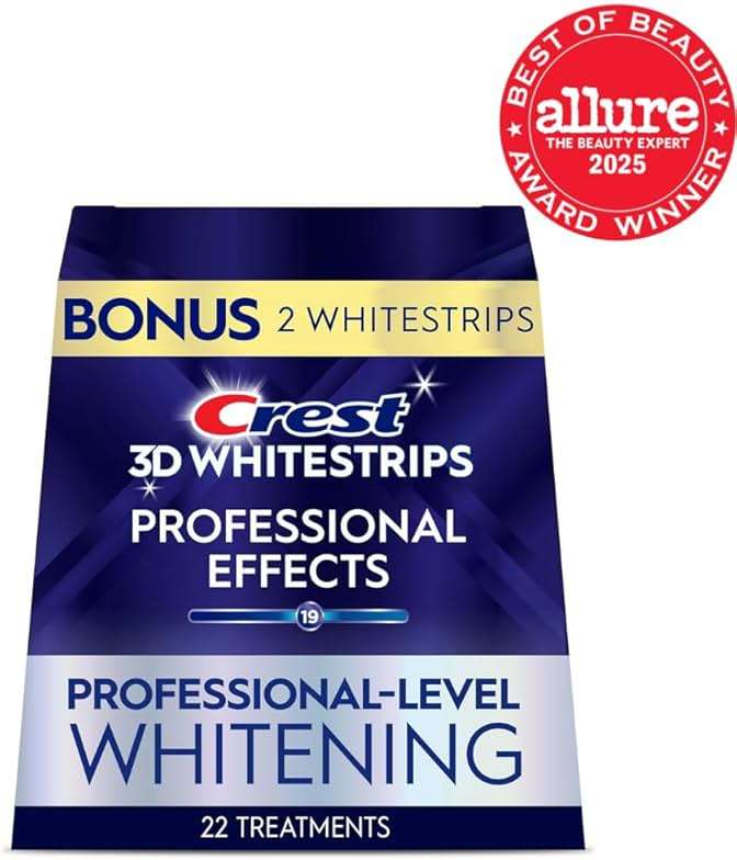 Crest 3D Whitestrips Professional Effects – Teeth Whitening Kit, 22 Treatments (20 + 2 Bonus), Each with 1 Upper/1Lower, 44 Strips – Crest 3DWhite Teeth Whitening Strips - Image 2