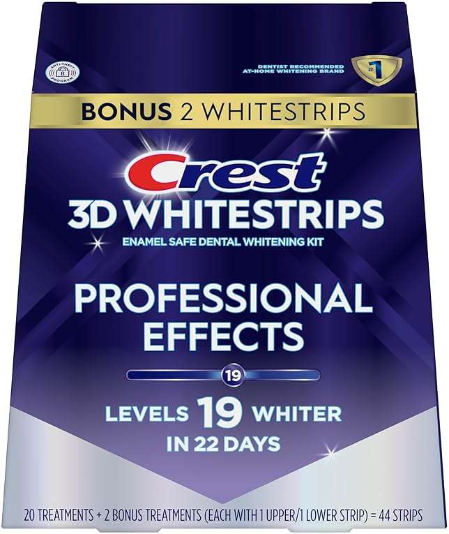 Crest 3D Whitestrips Professional Effects – Teeth Whitening Kit, 22 Treatments (20 + 2 Bonus), Each with 1 Upper/1Lower, 44 Strips – Crest 3DWhite Teeth Whitening Strips - Image 9