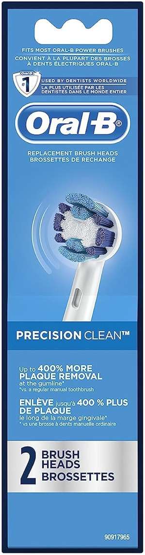 Oral-B Precision Clean Replacement Brush Heads for an Oral-B Electric Toothbrush, Pack of 2 - Image 2