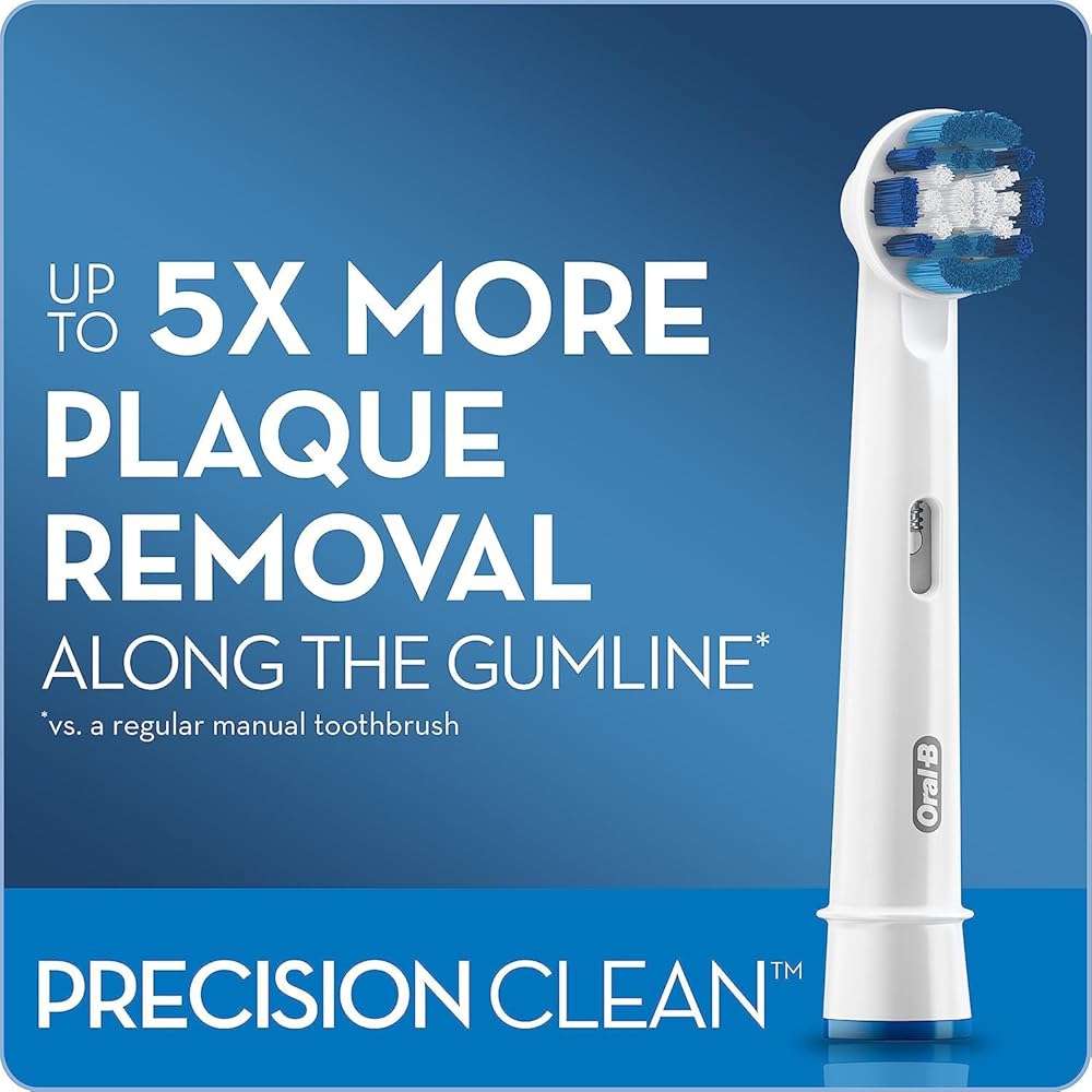Oral-B Precision Clean Replacement Brush Heads for an Oral-B Electric Toothbrush, Pack of 2 - Image 5
