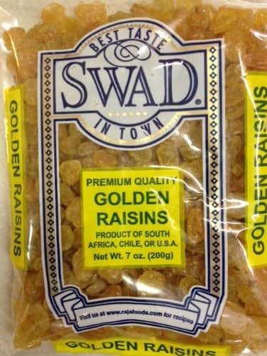 Swad Premium Quality Golden Raisins 7 Oz., 200g, Indian Groceries - Product Image