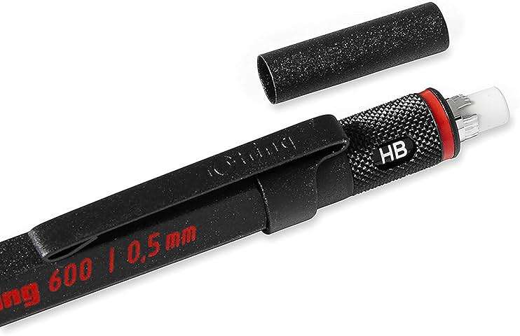 rOtring 600 Mechanical Pencil, 0.5mm, Black Barrel - For Writing, Drafting, Engineering, Architecture Professionals - Image 4