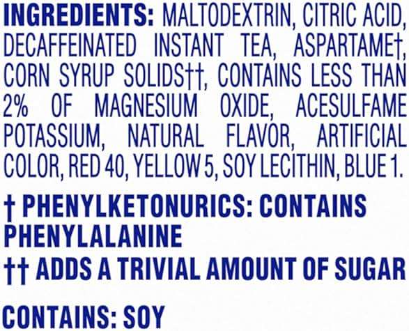 Crystal Light Decaf Lemon Iced Tea Naturally Flavored Powdered Drink Mix, 72 ct Pack, 12 Canisters of 6 Pitcher Packets - Image 3