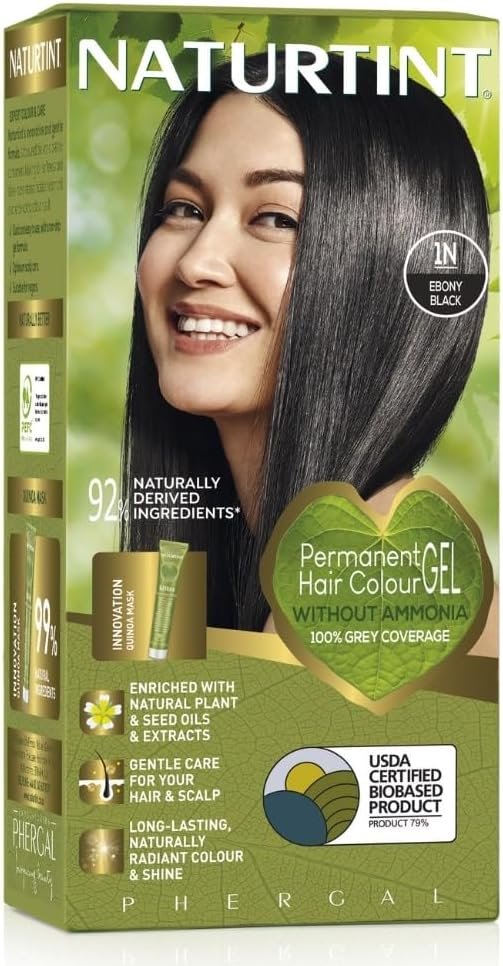 Naturtint 1N Ebony Black Hair Color, 5.07 FZ - Product Image