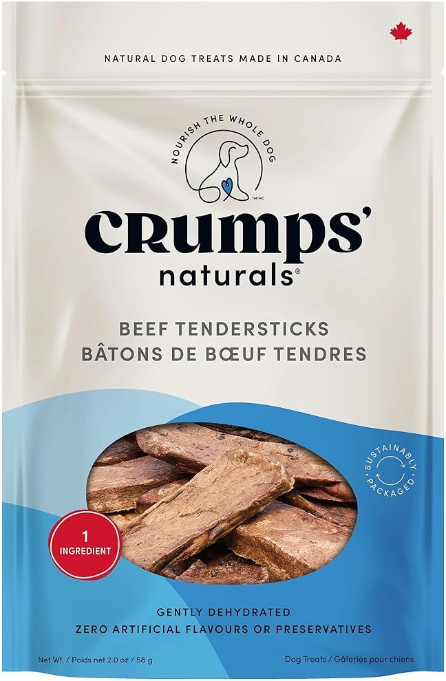 Crumps Naturals Beef Tendersticks 58g/2oz | High Protein Dog Treats | Baked Beef | Single Ingredient | Great for training - Product Image