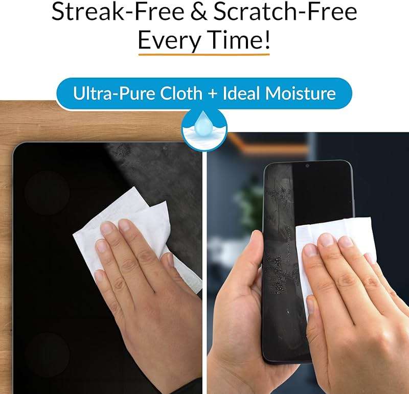 iCloth Large Screen Cleaning Wipes for Electronics, Lint-Free and Streak-Free, Fast-Drying, Removes Dust, Fingerprints, and Smudges (100 Wipes) - Image 4