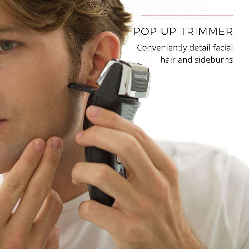 Remington F5 Power Series Foil Shaver, Electric Razor for Men, Cordless Rechargeable with Pop Up Trimmer, Pivot & FlexFoil Technology, Lightweight Handheld Design, Black - Image 5