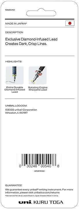 uniball Kuru Toga Mechanical Pencil Starter Kit, 0.7mm HB#2, 1 Pack - Image 5