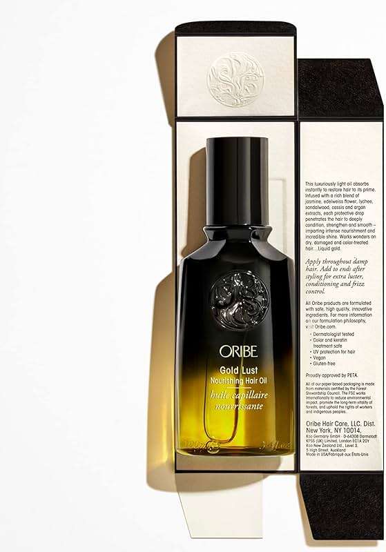 Oribe Gold Lust Nourishing Hair Oil - For Color-Treated, Dry & Damaged Hair - Repairs & Prevents Damage - Smooths Frizz, Adds Shine & Provides Heat Protection - For All Hair Types - 3.4 oz - Image 10