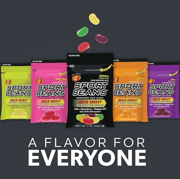 Extreme Sport Beans, Assorted Flavors with Caffeine, 1 Ounce Resealable Bag - 3 Naturally Fruity Flavors with Electrolytes and Vitamins - Kosher Jelly Belly Jelly Beans to Fuel Intense Exercise - Image 2