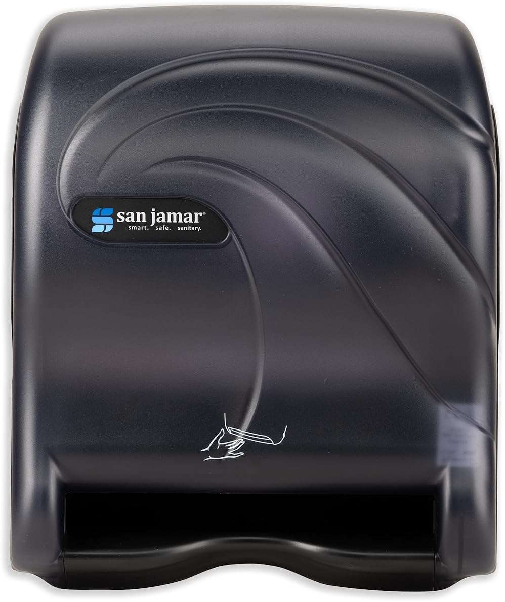 San Jamar Ocean Smart Essence Paper Towel Dispenser, Automatic for Bathroom and Kitchen, 14.44" x 11.75" x 9.13", 1 Count, Black Pearl - Image 3