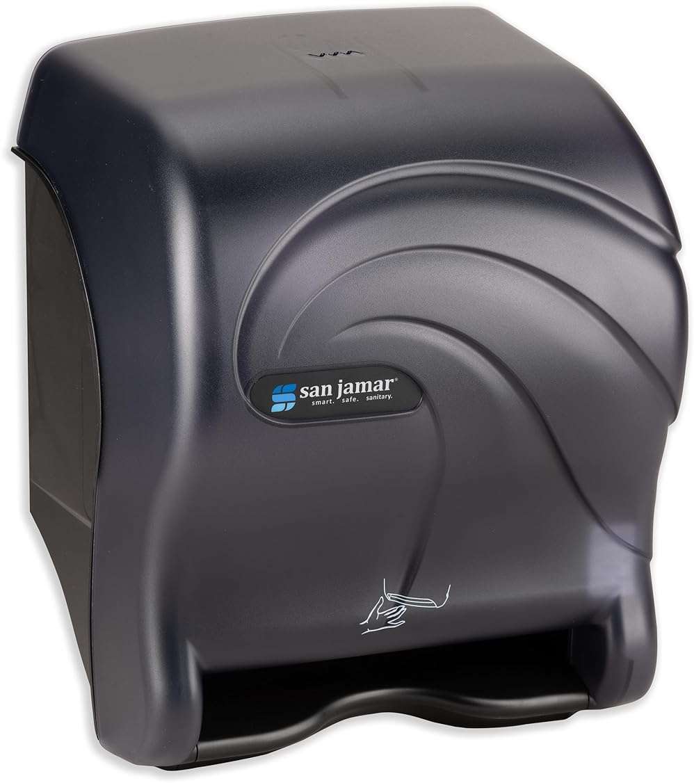 San Jamar Ocean Smart Essence Paper Towel Dispenser, Automatic for Bathroom and Kitchen, 14.44" x 11.75" x 9.13", 1 Count, Black Pearl - Image 5
