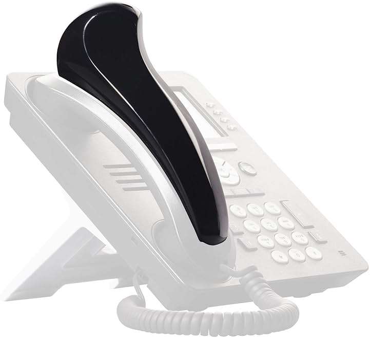 Softalk Antibacterial Black Phone Shoulder Rest | Landline Telephone Accessory (00101M) - Image 1
