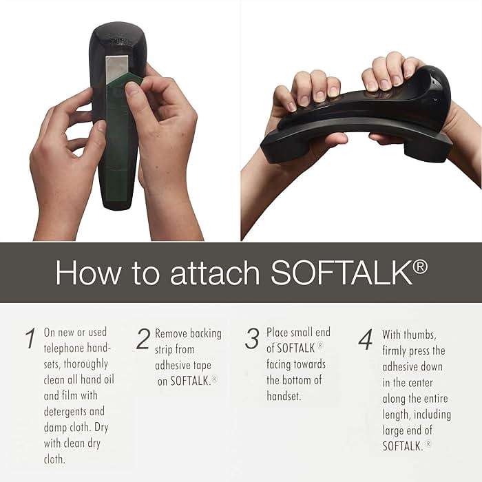 Softalk Antibacterial Black Phone Shoulder Rest | Landline Telephone Accessory (00101M) - Image 4
