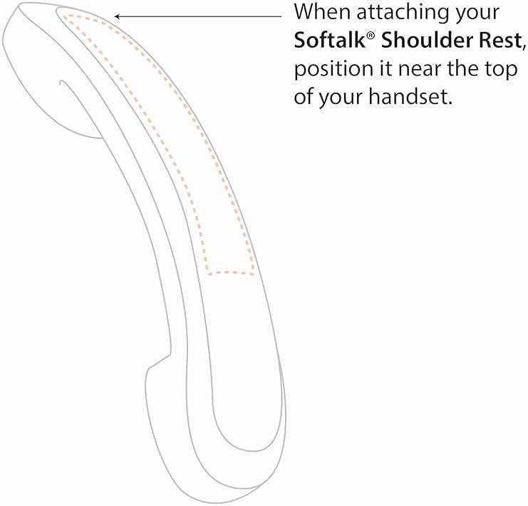 Softalk Antibacterial Black Phone Shoulder Rest | Landline Telephone Accessory (00101M) - Image 5