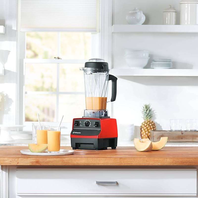 Vitamix 5200 Blender, Professional-Grade Blender for Smoothies, Soups, Ice Cream and More, Stainless-Steel Blades, Self-Cleaning Kitchen Appliance, 64 Oz Container, Red - Image 2