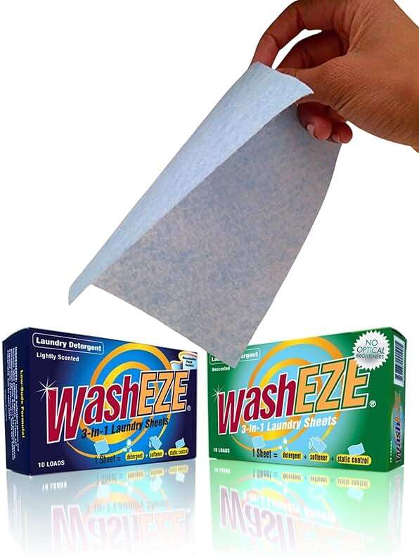 WashEZE 3 in 1 Laundry Detergent Pods, 10 Count, Unscented, Portable, TSA Compliant, Stain Fighter, Fabric Softener, Static Guard - Image 7