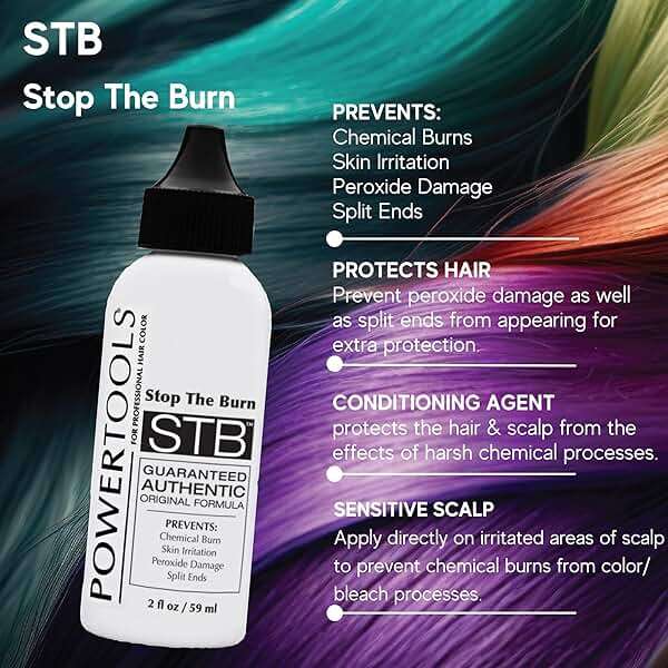 POWERTOOLS STB, The Original Stop The Burn 2 oz | Mix Directly Into Hair Color Formula To Lessen Scalp Irritation From Hair Color - Image 3
