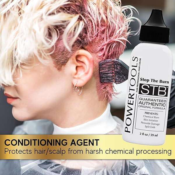 POWERTOOLS STB, The Original Stop The Burn 2 oz | Mix Directly Into Hair Color Formula To Lessen Scalp Irritation From Hair Color - Image 5