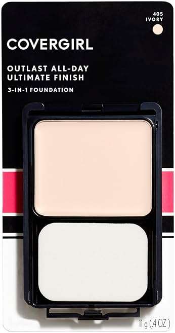 COVERGIRL Outlast All-Day Ultimate Finish Foundation, Ivory, 0.4 Ounce (Pack of 1) - Image 1