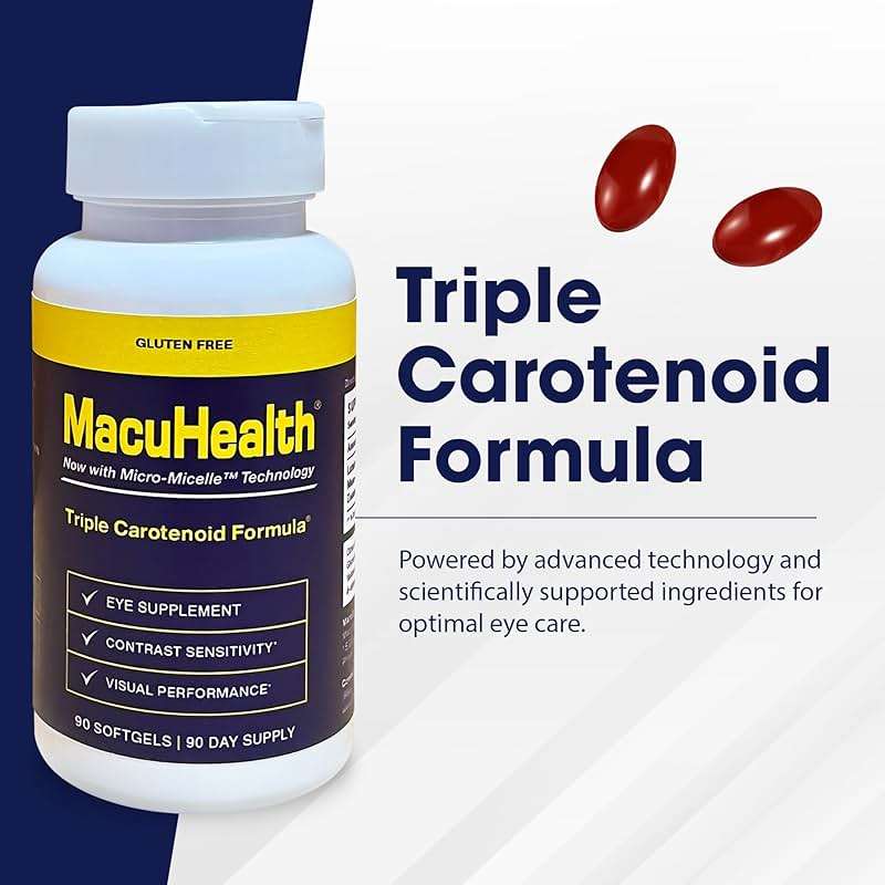 MacuHealth Triple Carotenoid Formula - Eye Vitamins for Adults - 90 Softgels, 3 Month Supply - Advanced Eye Support & Health Eye Formula - Image 3