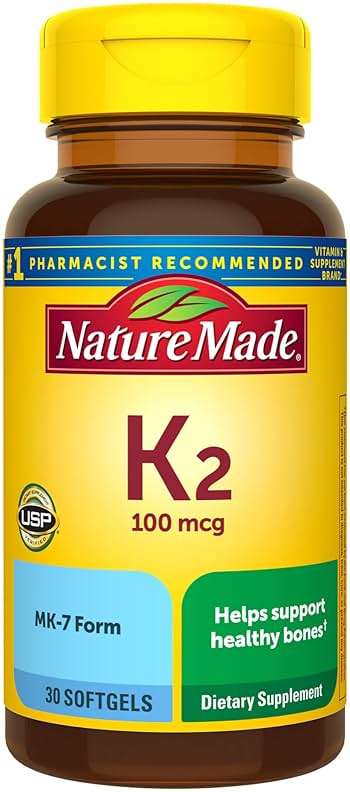 Nature Made Vitamin K2 100 mcg, Healthy Bone Supplements, 30 Softgels, 30 Day Supply - Image 1